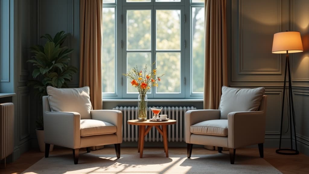 The warm consultation room at GracePoint Planning Services