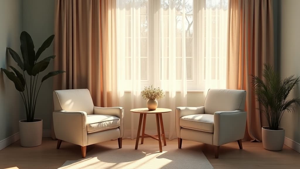 A calm, sunlit consultation room at GracePoint Planning Services